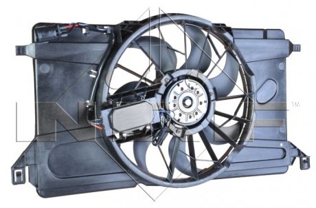 Вентилятор радіатора Ford Focus 1.4/1.6 04-12/Mazda 1.3/1.6 03-09 (з дифузором) NRF 47266