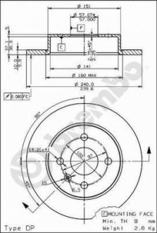 Гальмівні диски BREMBO 08.7626.75