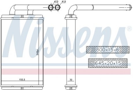 Радіатор салону NISSENS 73676