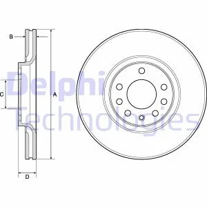 Гальмівний диск DELPHI Delphi BG3770C