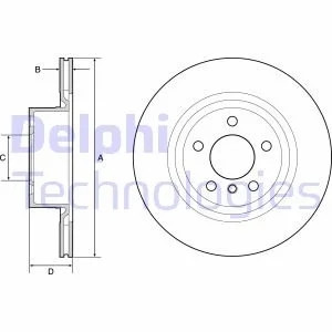 Гальмівний диск DELPHI Delphi BG4644C