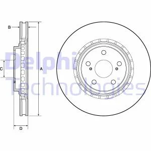 Гальмівний диск DELPHI Delphi BG4691C