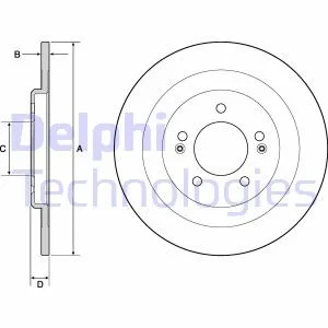 Гальмівний диск Delphi BG4688C