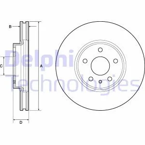 Гальмівний диск Delphi BG4702C