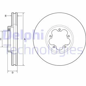 Гальмівний диск DELPHI Delphi BG9176C