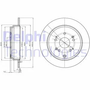 Гальмівний диск DELPHI Delphi BG4064C