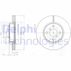 Гальмівний диск DELPHI Delphi BG4116C