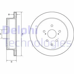 Гальмівний диск DELPHI Delphi BG4929C
