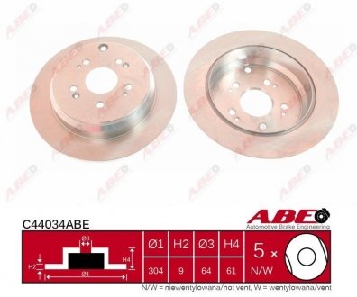 Гальмівний диск ABE C44034ABE