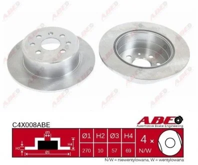 Гальмівний диск ABE C4X008ABE