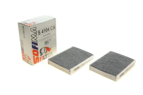 Фільтр салону Alfa Romeo 147/156/GT 01-10 (вугільний) (к-кт 2шт.) SOFIMA S4104CA