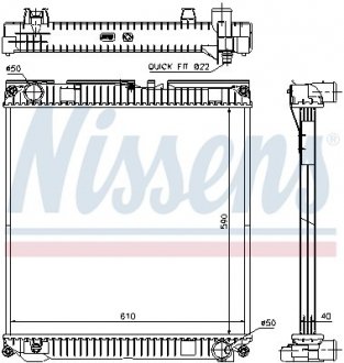 Радіатор системи охолодження, MAN TG-L (05-) NS NISSENS 67224A