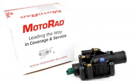 Термостат системи охолодження (91°C, в корпусі) CITROEN BERLINGO, BERLINGO MULTISPACE, BERLINGO/MINIVAN, C2, C3 / C3 ORIGIN III, C3 I, C3 PLURIEL, C4, C4 I, C-ELYSEE, XSARA PICASSO 1.4-1.6LPG 07.00- MOTORAD 618-91K