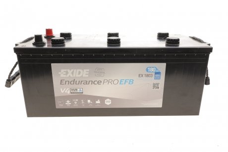 Аккумуляторная батарея 180Ah/1000A (513x228x223/+L/B0) EndurancePro (EFB) EXIDE EX1803