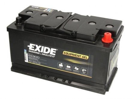 Аккумуляторная батарея 80Ah/540A (350x175x190/+R/B13) (GEL/для водного транспорта) EXIDE ES900 (фото 1)
