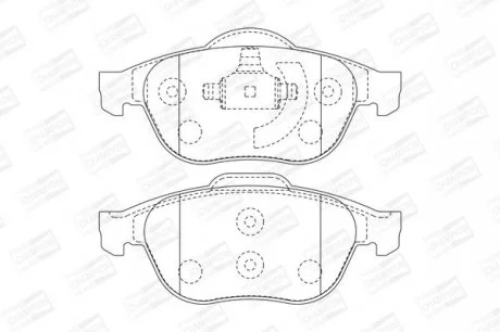 Колодки гальмівні дискові передні Renault Laguna II CHAMPION 573017CH