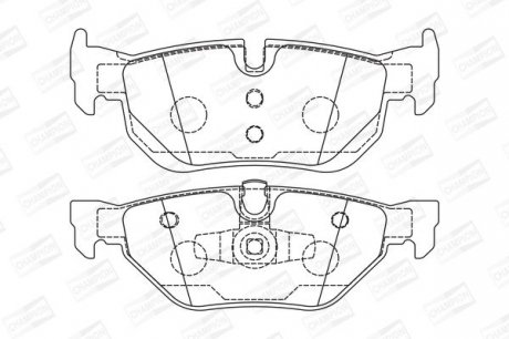 BMW Тормозные колодки задн.3 E90 04-,X1/3 09- CHAMPION 573139CH