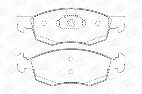 FIAT Тормозные колодки передн.Doblo 01- CHAMPION 573130CH