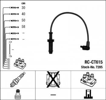 Комплект проводів запалення RC-CT615 NGK 7285