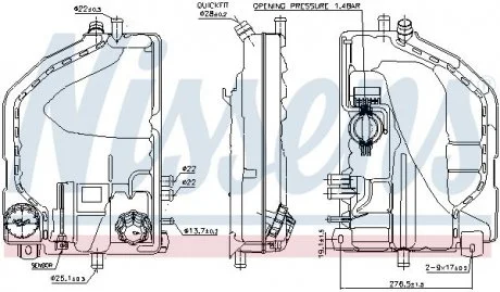 Розширювальний бак охолодження NIS NISSENS 996022
