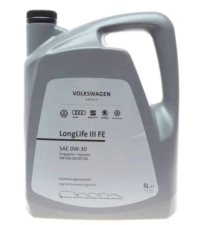 Олива моторна LongLife III FE 0W-30, 5л, 504.00/507.00 VAG GS55545M4 (фото 1)
