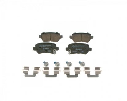 Тормозные колодки (задние) Opel Astra G/Combo 01-/Kia Cee'd 15- (к-кт с пластинами) BOSCH 0986495319 (фото 1)