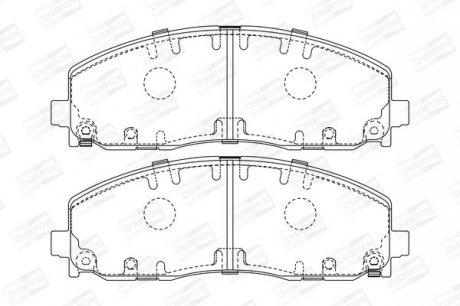FIAT Тормозные колодки передн.Freemont,Chrysler Grand Voyager V,Lancia 2.0/3.6 11- CHAMPION 573411CH