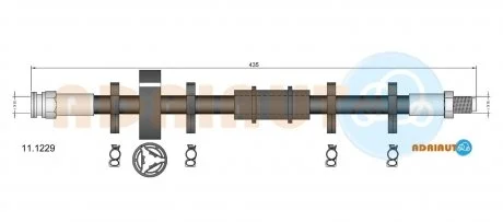 FIAT Тормозной шланг передний RITMO,UNO 83-85 ADRIAUTO 11.1229
