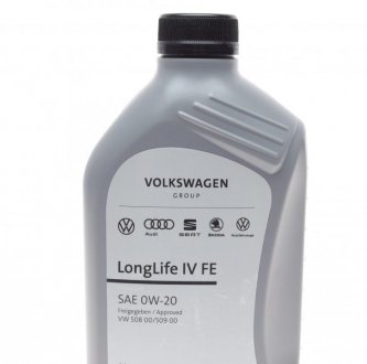 Масло 0W20 LongLife IV (1л) VW 508.00/509.00 VAG GS60577M2
