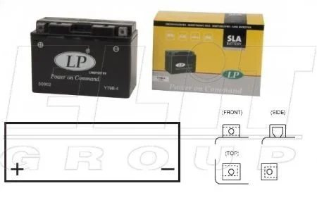SLA-технология, монтаж в любом положении12V 8Ah,д 150, ш 70, в105, вес 3,5 кг LP BATTERY YT9B-4