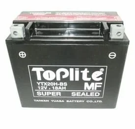 12V,18Ah,д. 150, ш. 87, в.155, электролит в к-те, вес 4,6 кг TOPLITE YTX20H-BS