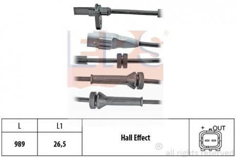 Датчик ABS зад. L/P Citroen C4/Peugeot Partner 1.6-2.0 HDI 10.06- EPS 1.960.096