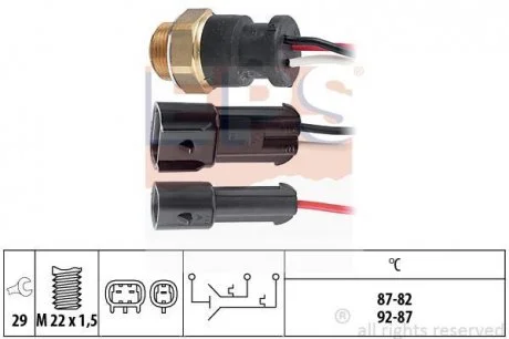 FIAT Температурный датчик включения вентилятора радиатора TIPO 1.7 EPS 1.850.611