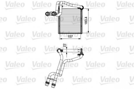 Радиатор печки VW Golf/Jetta 09- Valeo 811536