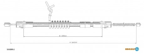 Тросик стояночного тормоза ADRIAUTO 13.0205.1