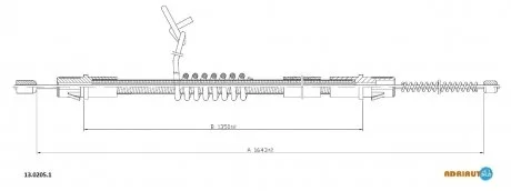 Тросик стояночного тормоза ADRIAUTO 13.0205.1