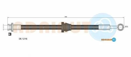 CHEVROLET Тормозной шланг передн.лев./прав.Aveo,Kalos 02- ADRIAUTO 06.1216