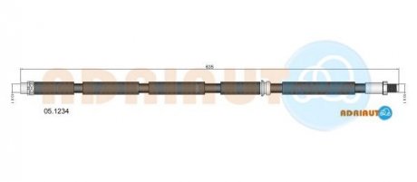 BMW Шланг тормозн.передн.E70 X5,F15 X5,E71 X6,F16 X6 07- ADRIAUTO 05.1234