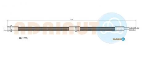 NISSAN Шланг тормозной зад. лев.Almera 00- (+ABS) ADRIAUTO 28.1289