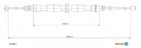 Трос стояночного гальма ADRIAUTO 41.0292.1