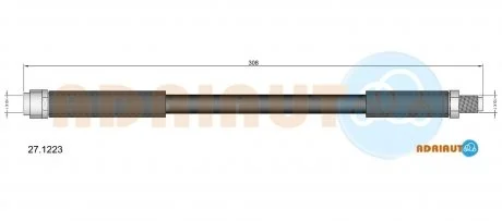 DB Шланг тормозной пер. A168 - 01 W210 4-matic ADRIAUTO 27.1223