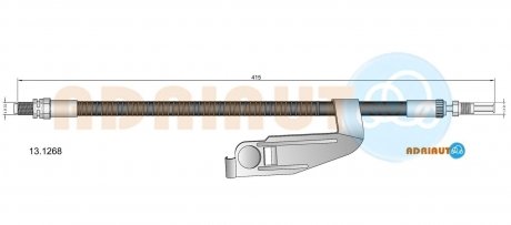 FORD Шланг тормозной передн. лев. Fiesta 95- ADRIAUTO 13.1268