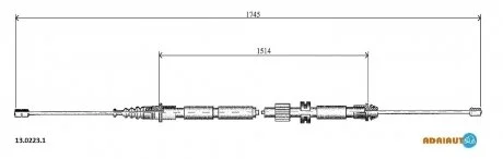 FORD Трос ручн.тормоза Mondeo универсал 01- ADRIAUTO 13.0223.1