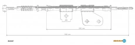NISSAN Трос ручного тормоза прав. SUNNY 86- ADRIAUTO 28.0247