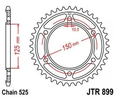Звезда 45зуб. KTM 950 Superenduro JT MOTO 115-564-45