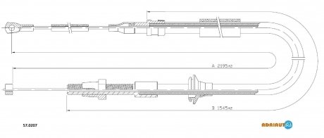 VOLVO Трос ручного тормоза лев. 740-760 82 ADRIAUTO 57.0207