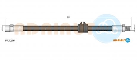 VOLVO Шланг тормозной пер.440/480 88- ADRIAUTO 57.1216