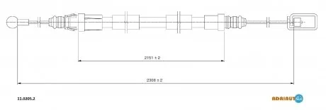 Трос зупиночних гальм ADRIAUTO 11.0205.2