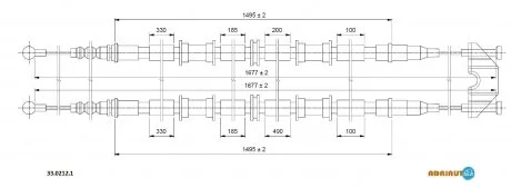 Трос ручного гальма ADRIAUTO 33.0212.1