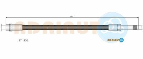 DB Шланг тормозной Sprinter 4x4 ADRIAUTO 27.1220